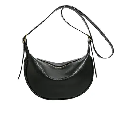Women's Brown Leather Crossbody Bag with Adjustable Strap