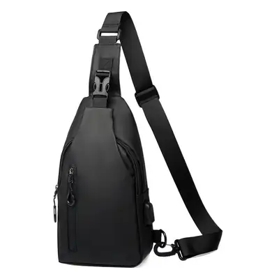 Men's Outdoor Large Capacity Messenger Bag Black