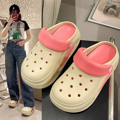 Women's New Croc Shoes Anti-Slip Thick Sole Slip-On