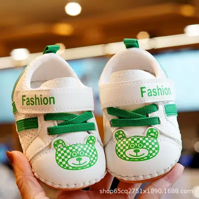 Baby shoes soft bottom non-slip spring and autumn baby shoes 0-1 years old anti-drop toddler shoes beginner cartoon breathable