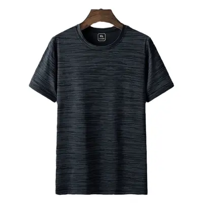 Men Ice Silk Mesh T-Shirt Dark Gray