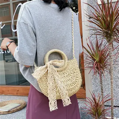 Women Straw Woven Shoulder Crossbody Bag 2026