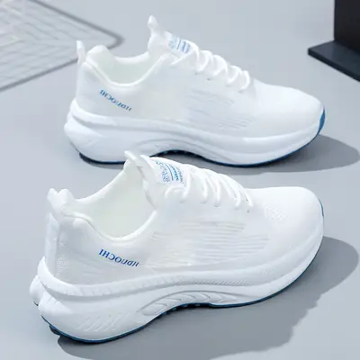 Cross-Border Wholesale Sports Shoes for Women, Autumn Style Thick-Soled Student Running Shoes, Fashionable, Lightweight, Simple, Breathable Women's Shoes