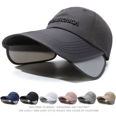 Men's White Baseball Cap with American Flag Design