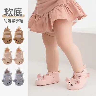 Baby toddler shoes spring and summer new combed cotton cotton soft bottom walking shoes cartoon Velcro baby shoes wholesale