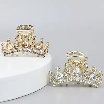 Korean Tiara Crown Clip for Women Medium Size