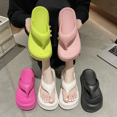 Women Wedge Sandals Summer Pink Black White