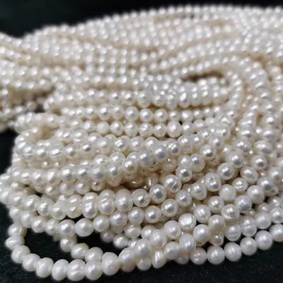 7-8mm White Pearl Necklace Beads Set