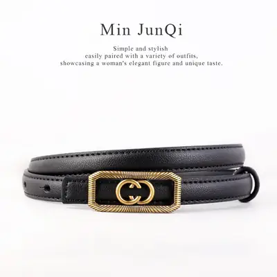 Women's Interlocking Genuine Leather Belt 100cm
