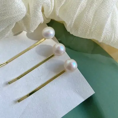 French Pearl Hair Clips for Elegant Women