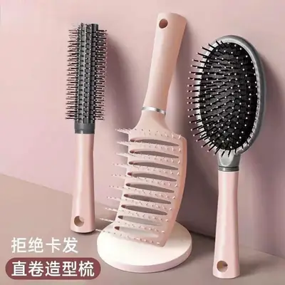 Green Hair Brush with Air Vent & High Cranial Design