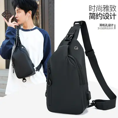 Men's Black Crossbody Bag for Office & Travel