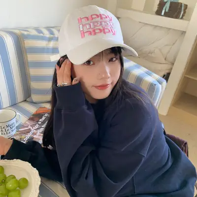 Women Retro Letter Cap Wide Brim Baseball Cap