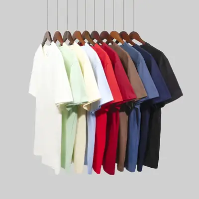 Men's 2024 Cotton Round Neck T-Shirt White
