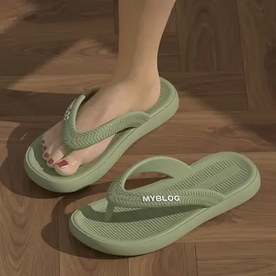 Women's thick-soled flip-flops 2024 new summer non-slip outdoor casual beach slippers for men