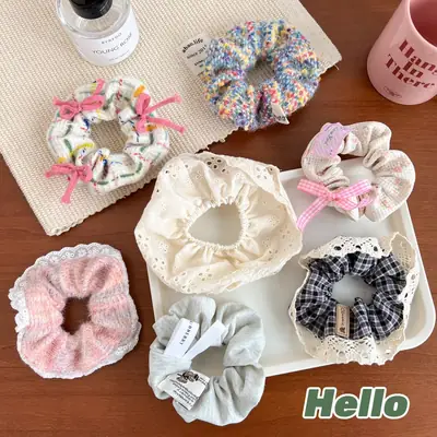 Sweet Girl Hair Bands Series Black White Bow Design