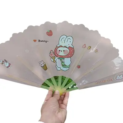 Cartoon Cute Plastic Folding Fan for Girls