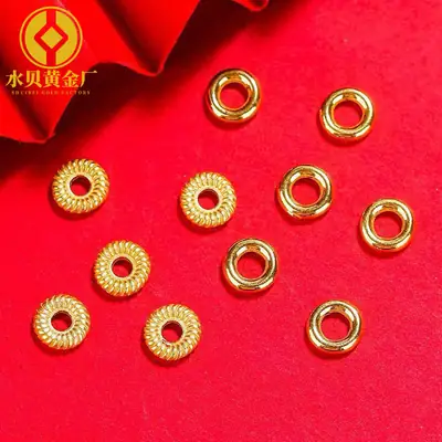 3D Hard Gold Spacer Disc Jewelry for Women