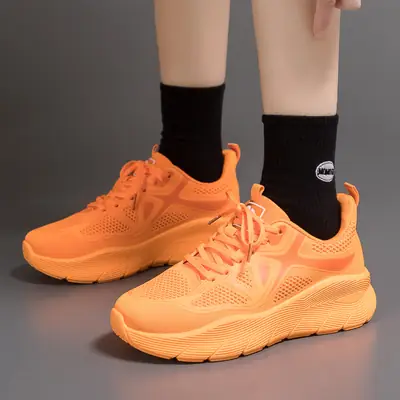 Women's Teal Platform Running Shoes with Mesh Upper