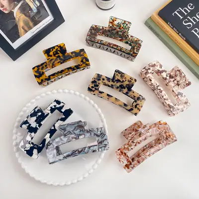Oversized Acetic Acid Clip Hair Clip Women's Back of Head