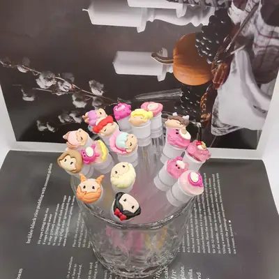 Portable Cartoon Mascara Brush with Crystal Rod