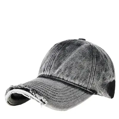 2025 Denim Baseball Cap Retro Distressed Spring Summer