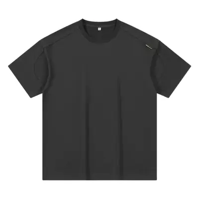 Dengjue Men's 230G Cotton Short Sleeve T-Shirt Olive Black