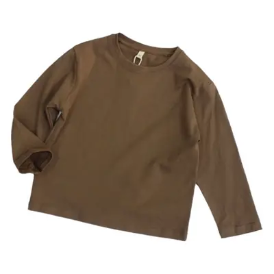 Brown Long Sleeve Kids T-Shirt for Girls