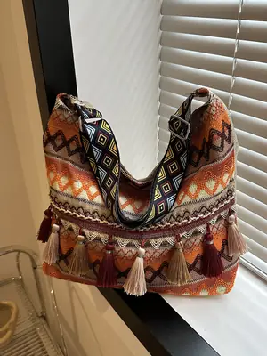 Chinese Ethnic Tassel Shoulder Bag 2024 Women