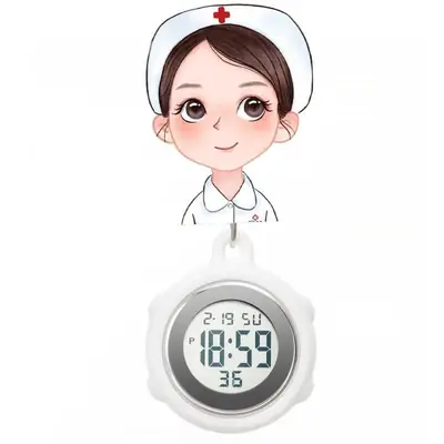 Nurse Electronic Digital Pocket Watch Pink