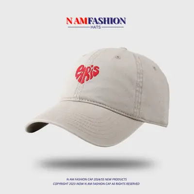 Love PARIS Black Embroidered Cap for Women