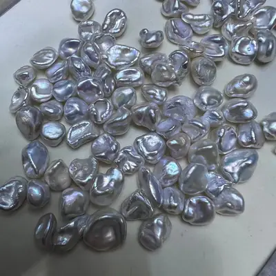 Freshwater Seedless Pearls Baroque White 8-11