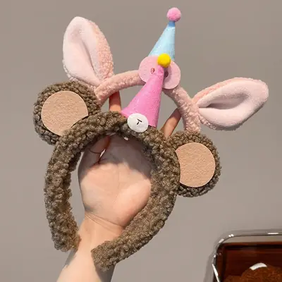 Cute Unicorn Hair Band with Cone Toy for Girls