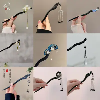New Chinese Style Tassel Hairpin with Hanfu Design