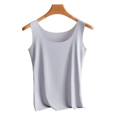 New ultra-thin ice silk seamless Vest Women's outer wear base plus size beauty back strap comfortable slim sleeveless top