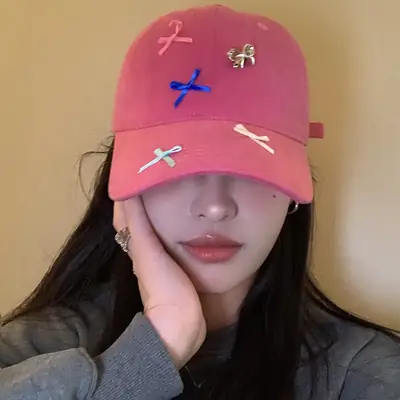 Women's Sweet Star Bow Baseball Cap Beige