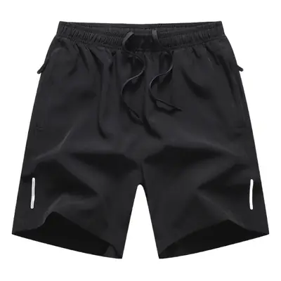 Men's Black Reflective Shorts Summer Casual Quick Dry