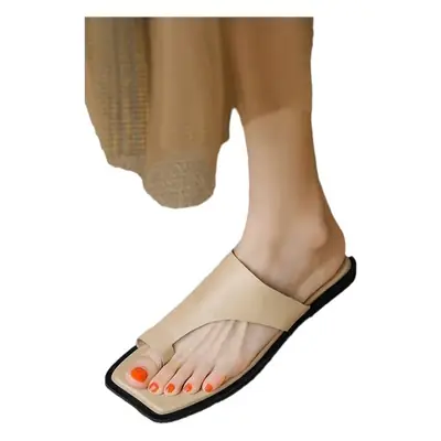 Women's White French Style Beach Slippers 2024