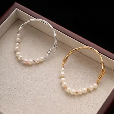 Pearl & Gold Plated Bracelet for Women