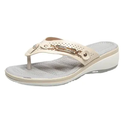 Women Red Rhinestone Flip Flops Large