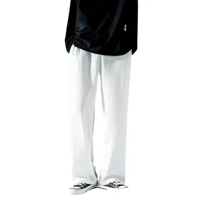 Men's Ice Silk Loose Pants Solid Color Wholesale