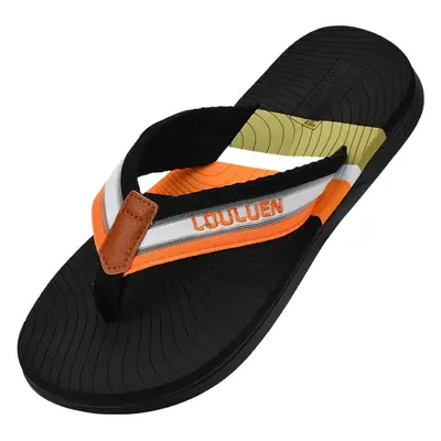 Men's Non-Slip Beach Flip Flops Brown Teal