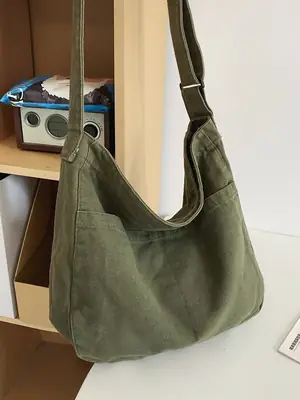 Large Capacity Ins Messenger Bag Cream 2024