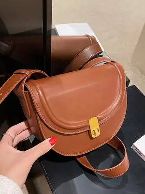 Retro Saddle Shoulder Messenger Bag Brown 2024
