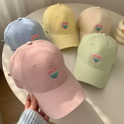 Women's Blue Heart Embroidered Baseball Cap