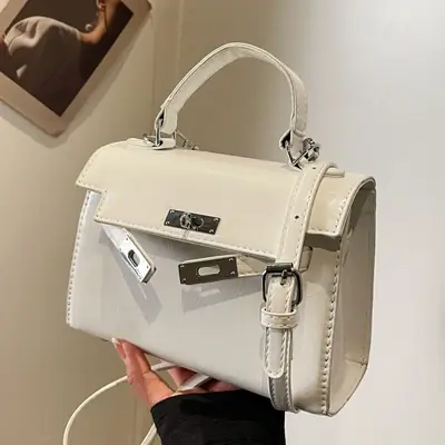 Women's Crossbody Tote Bag with High-Grade Leather & Platinum Hardware