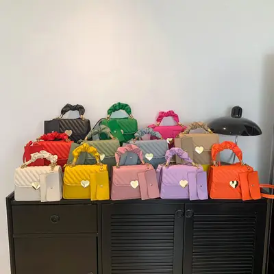 White Pleated Shoulder Messenger Bag for Women