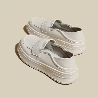 Spring nurse shoes women's soft bottom non-slip breathable 2024 new two-way thick bottom white slip-on shoes