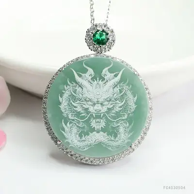 Guan Yu Jade Dragon Pendant Blue Water Dragon Brand
