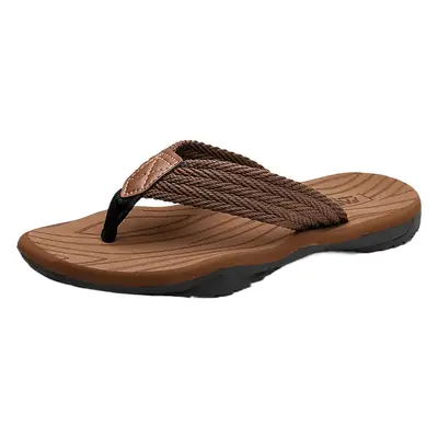 Men's Black Cross-Body Slip-On Flip Flops Summer